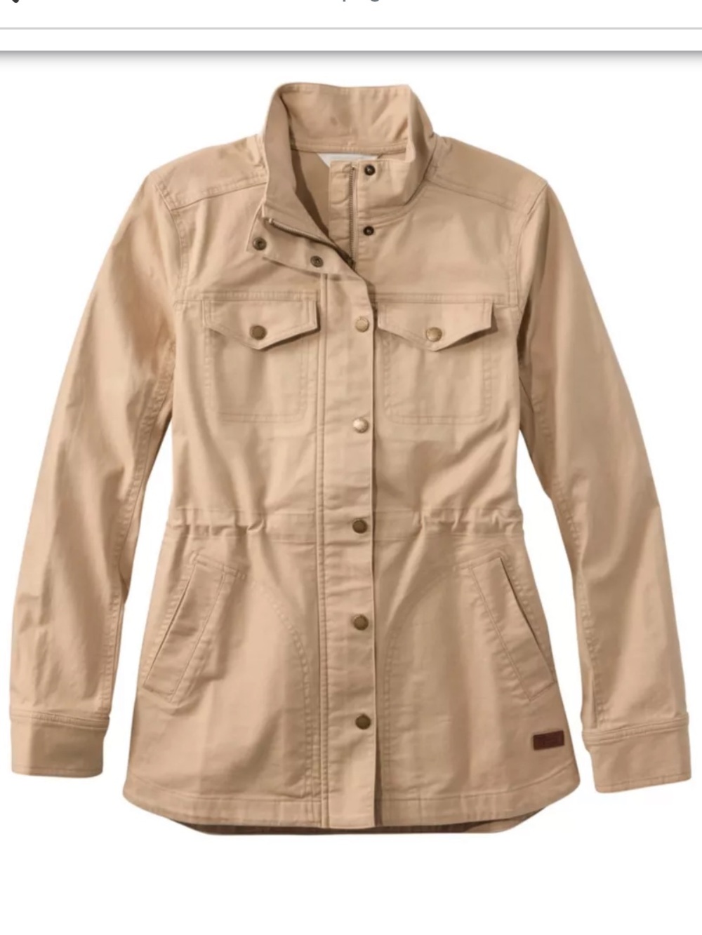 L.L.Bean BeanFlex Jacket Womens 2X Tan Utility Canvas Jacket NWOT!
